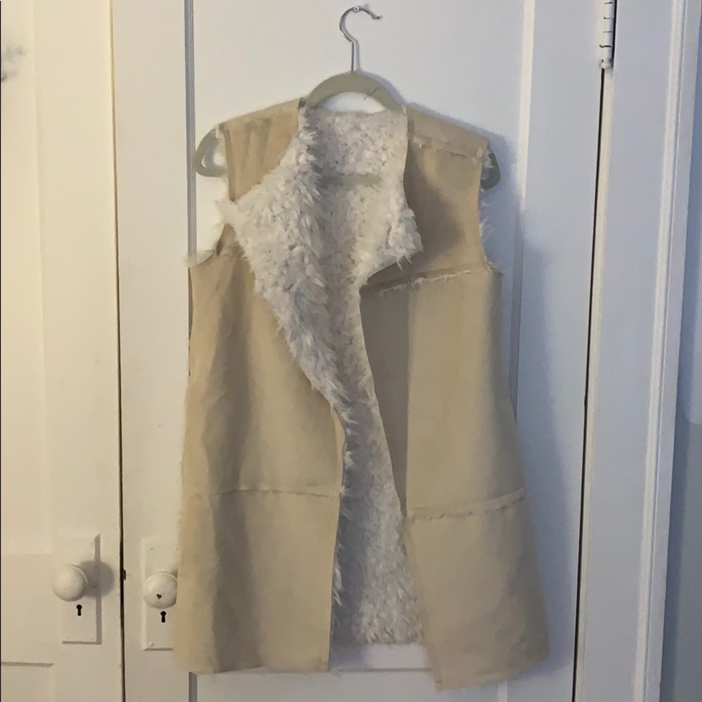 Suede/fur vest